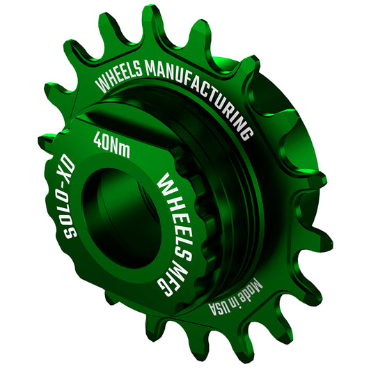 Wheels Manufacturing SOLO-XD XD/XDR Single Speed Conversion Kit - 18t For SRAM XD/XDR Freeubs Green Driver and Single Cog Wheels Manufacturing   